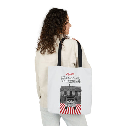 Personalized Initial Quote Vintage Car Canvas Tote Custom Name