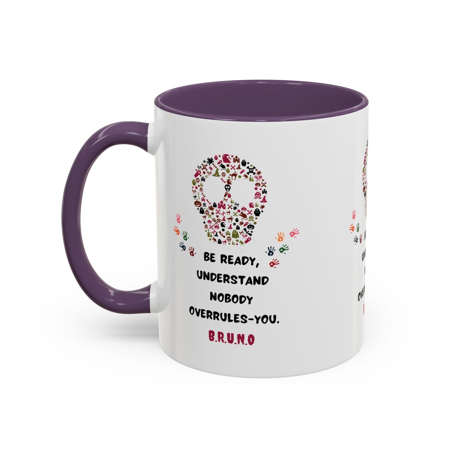 Personalized Initial Floral Skull Accent Coffee Mug