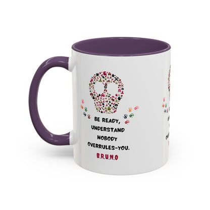 Personalized Initial Floral Skull Accent Coffee Mug