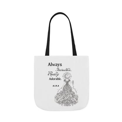 Personalized Initial Quote Light Girl Canvas Tote Custom Name