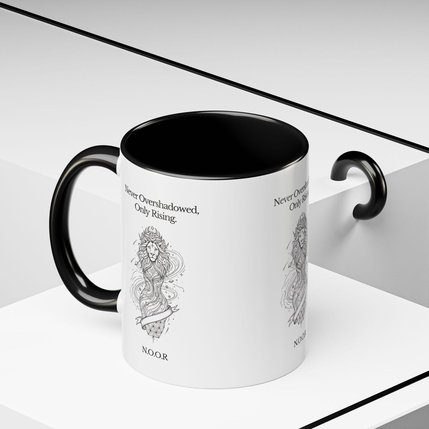 Personalized Girl Lion Accent Coffee Mug