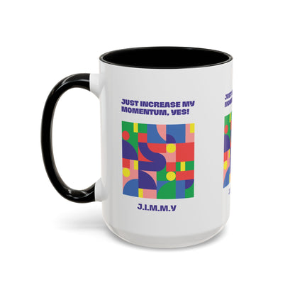 Personalized Initial Colorful Momentum Accent Coffee Mug