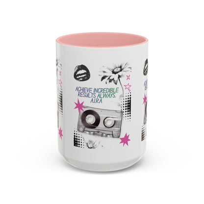 Personalized Cassette Vibes Accent Coffee Mug