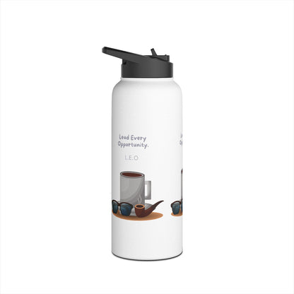 Personalized Initial Quote Sunglasses and Coffee Stainless Steel Water Bottle