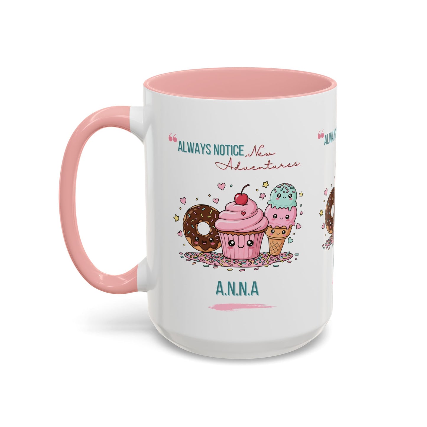 Personalized Initial Sweet Treat Accent Coffee Mug