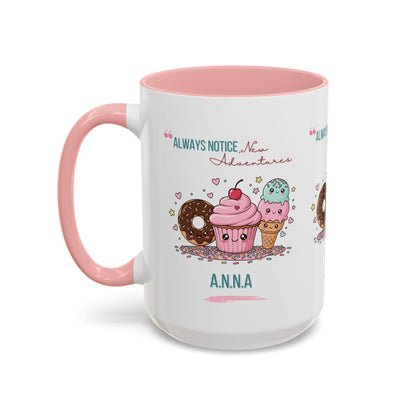 Personalized Initial Sweet Treat Accent Coffee Mug