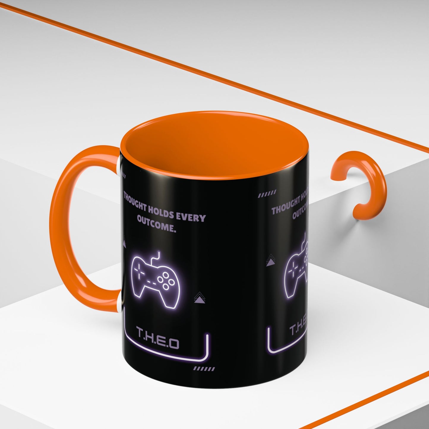 Personalized Initial Game Controller Accent Coffee Mug
