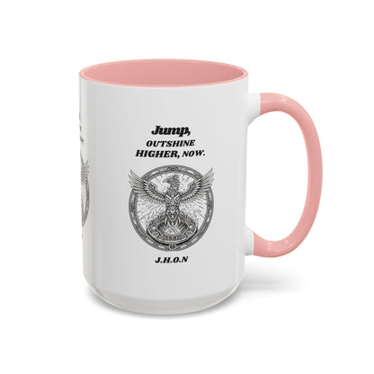 Personalized Eagle Circle Accent Coffee Mug