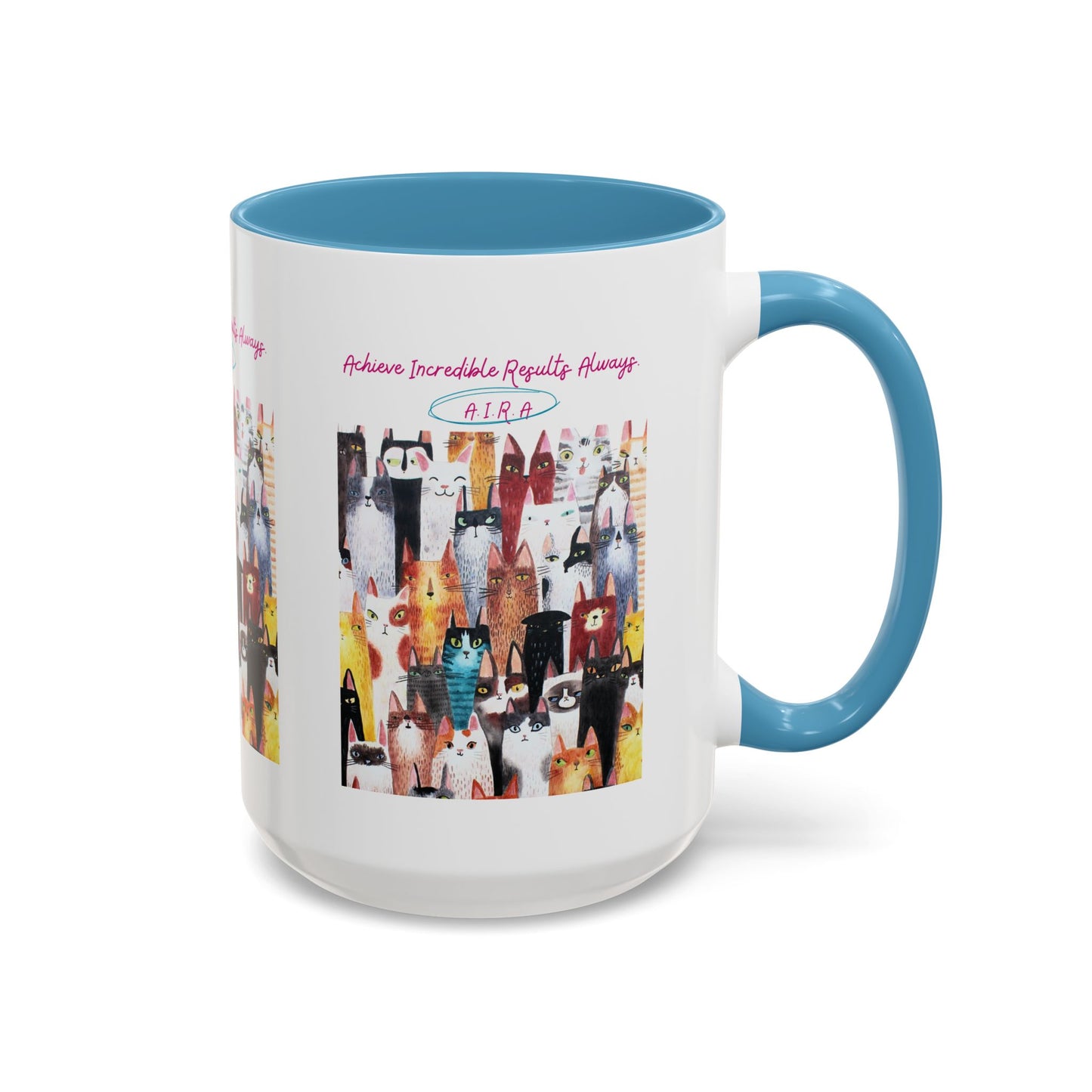 Personalized Initial Cat Collage Accent Coffee Mug