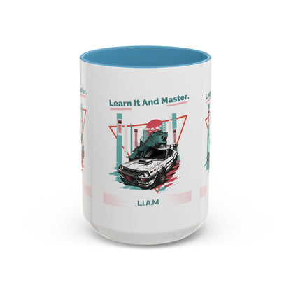 Personalized Retro Racing Accent Coffee Mug