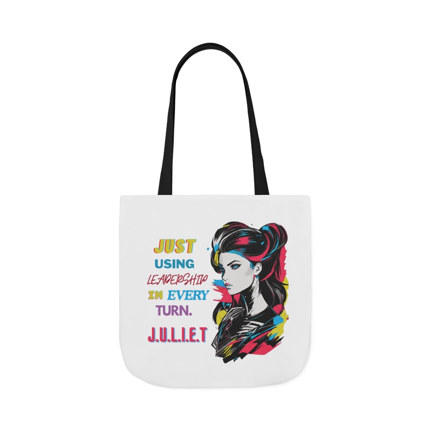 Personalized Initial Quote Cosmetic Colorful Girl Tote Custom Name
