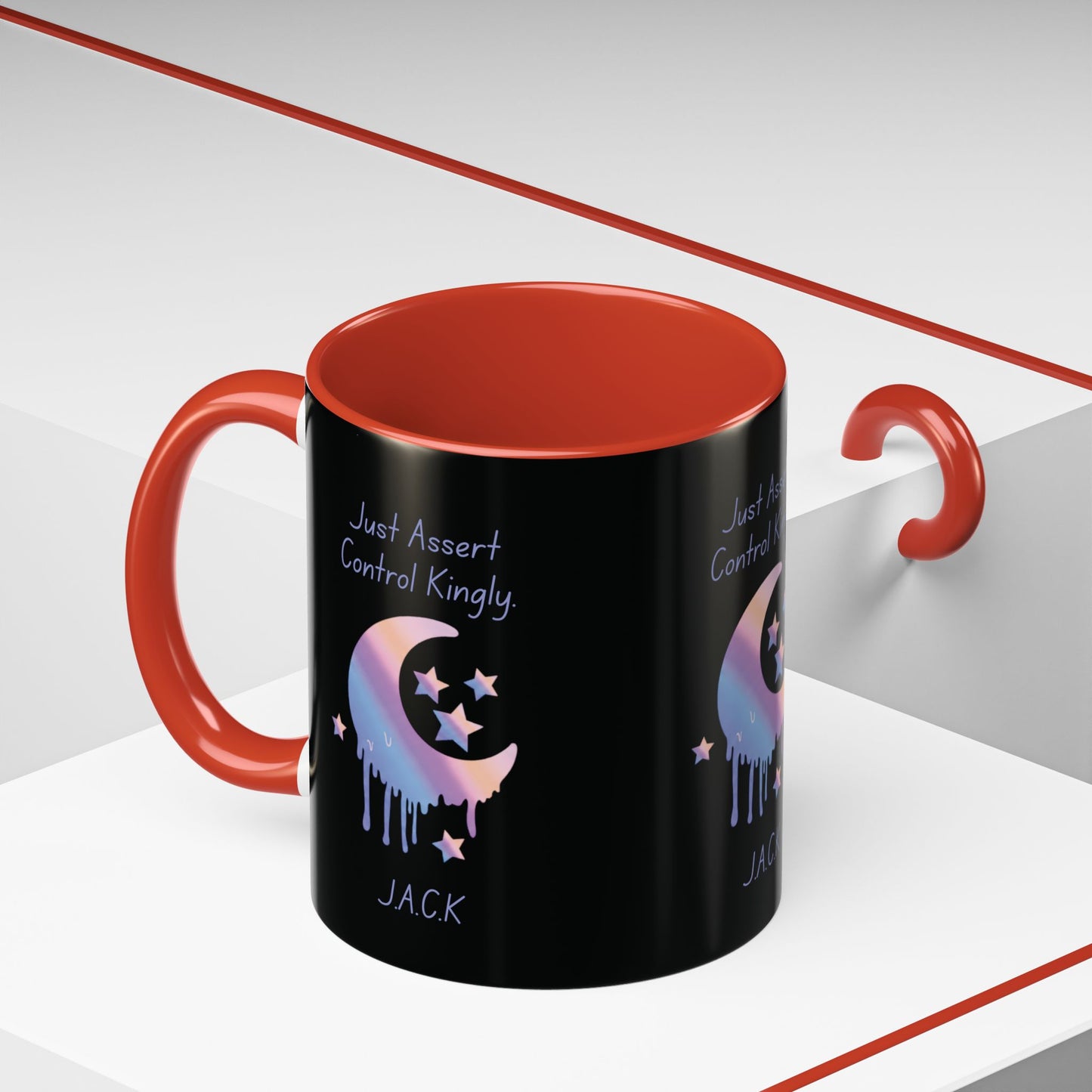 Personalized Moon Dripping Accent Coffee Mug