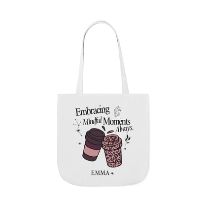 Personalized Initial Quote Coffee Cup Canvas Tote Custom Name