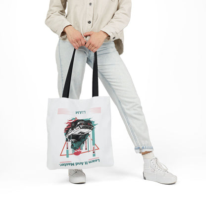 Personalized Initial Quote Dinosaur Car Canvas Tote Custom Name