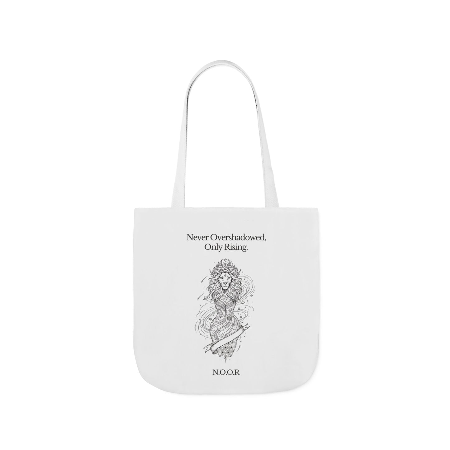 Personalized Initial Quote Girl Lion Canvas Tote Custom Name