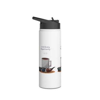 Personalized Initial Quote Sunglasses and Coffee Stainless Steel Water Bottle