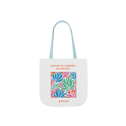 Personalized Initial Quote Colorful Momentum Canvas Tote Custom Name