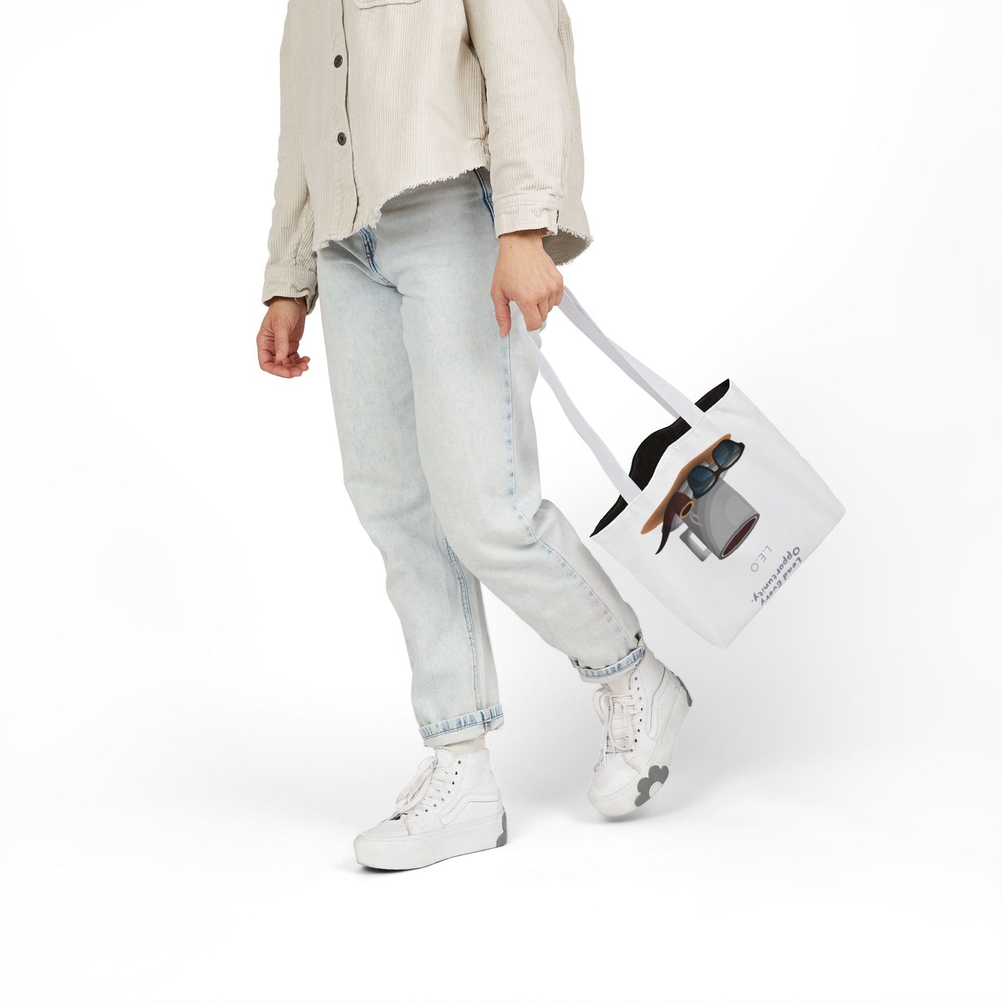 Personalized Initial Quote Sunglasses and Coffee Canvas Tote Custom Name