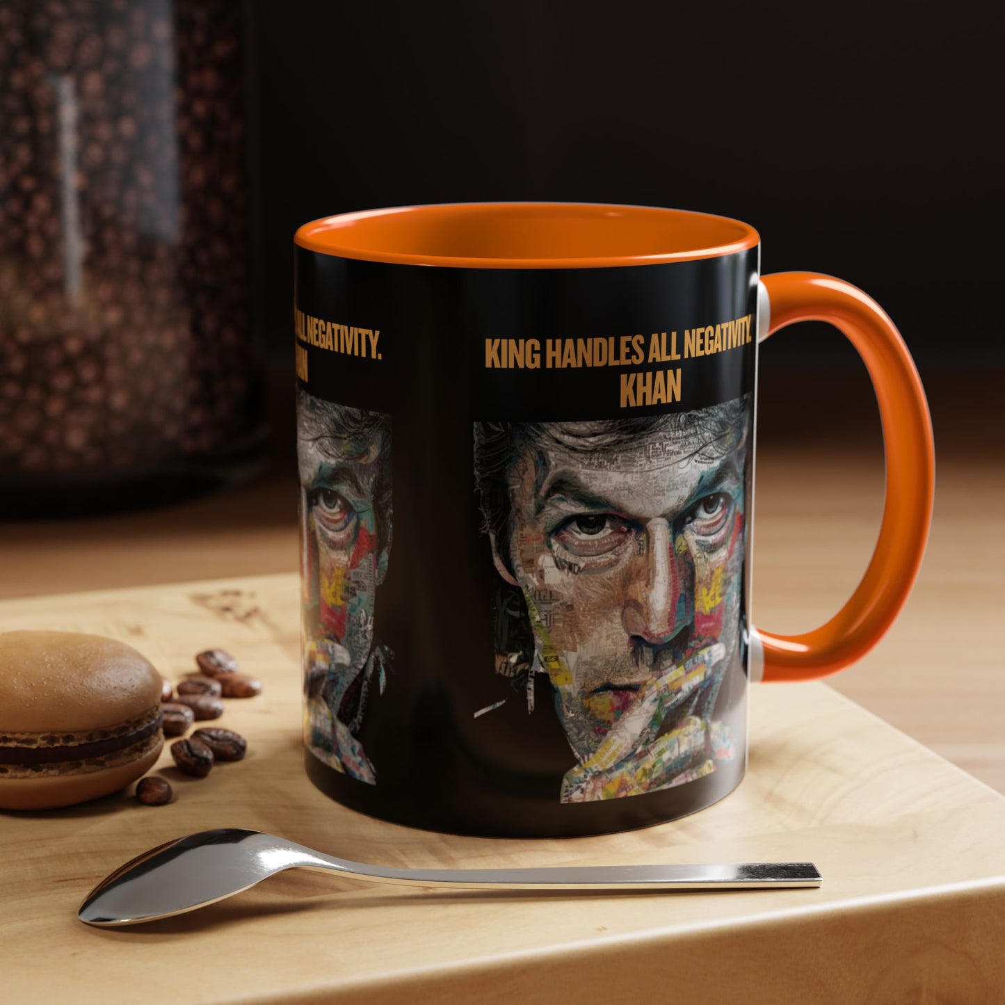 Personalized Initial Khan Accent Coffee Mug