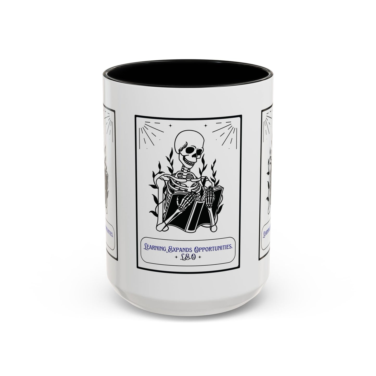 Personalized Initial Skeleton Accent Coffee Mug