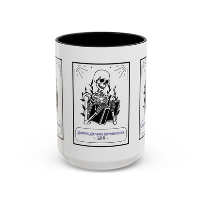 Personalized Initial Skeleton Accent Coffee Mug