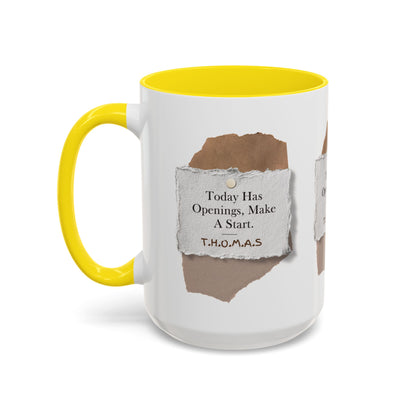 Personalized Torn Paper Note Accent Coffee Mug