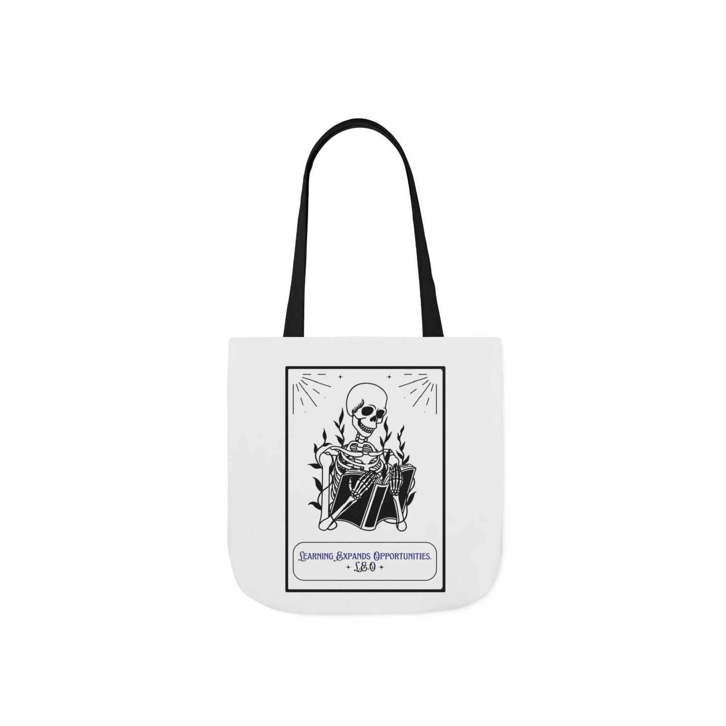 Personalized Initial Quote Skeleton Canvas Tote Custom Name
