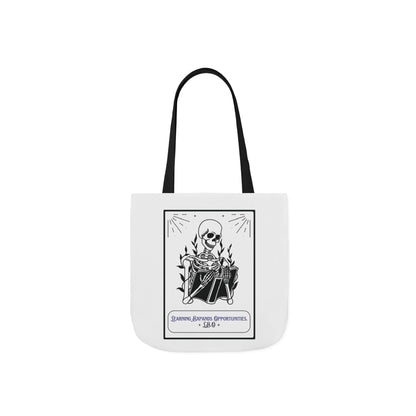 Personalized Initial Quote Skeleton Canvas Tote Custom Name