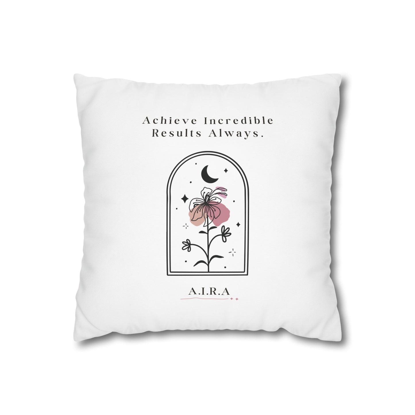 Customized monogrammed pillowcase with personalized quote. High-quality poly canvas square cushion cover, ideal for housewarming, wedding, or anniversary gifts with bespoke text.