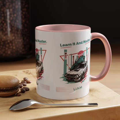 Personalized Retro Racing Accent Coffee Mug