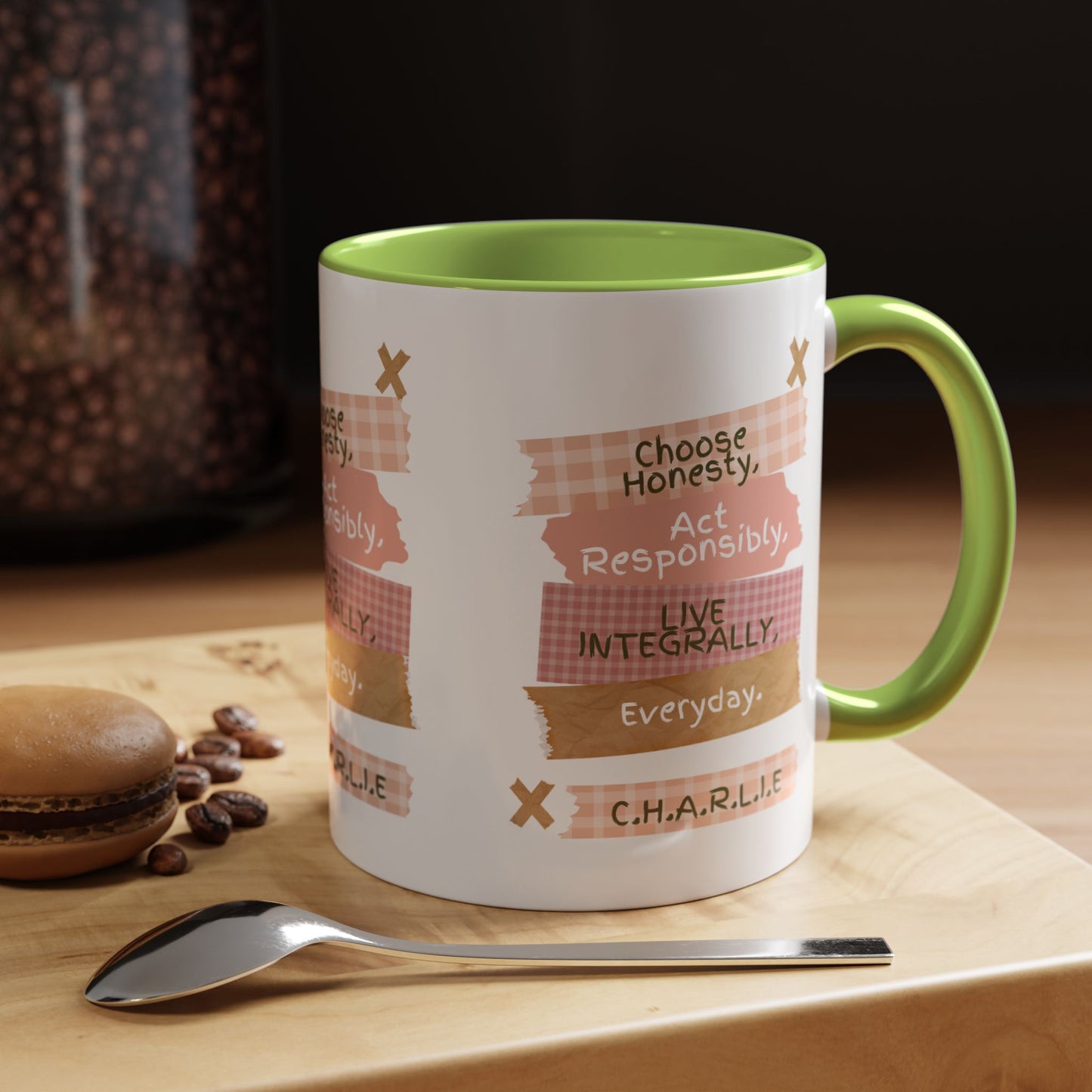 Personalized Message Pieces Accent Coffee Mug