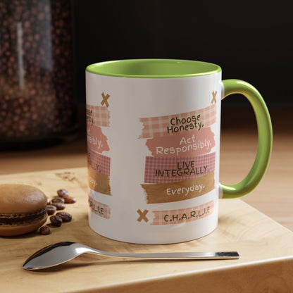 Personalized Message Pieces Accent Coffee Mug