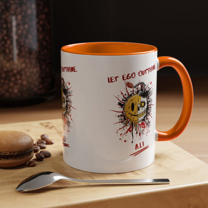 Personalized Split Smile Skull Accent Coffee Mug