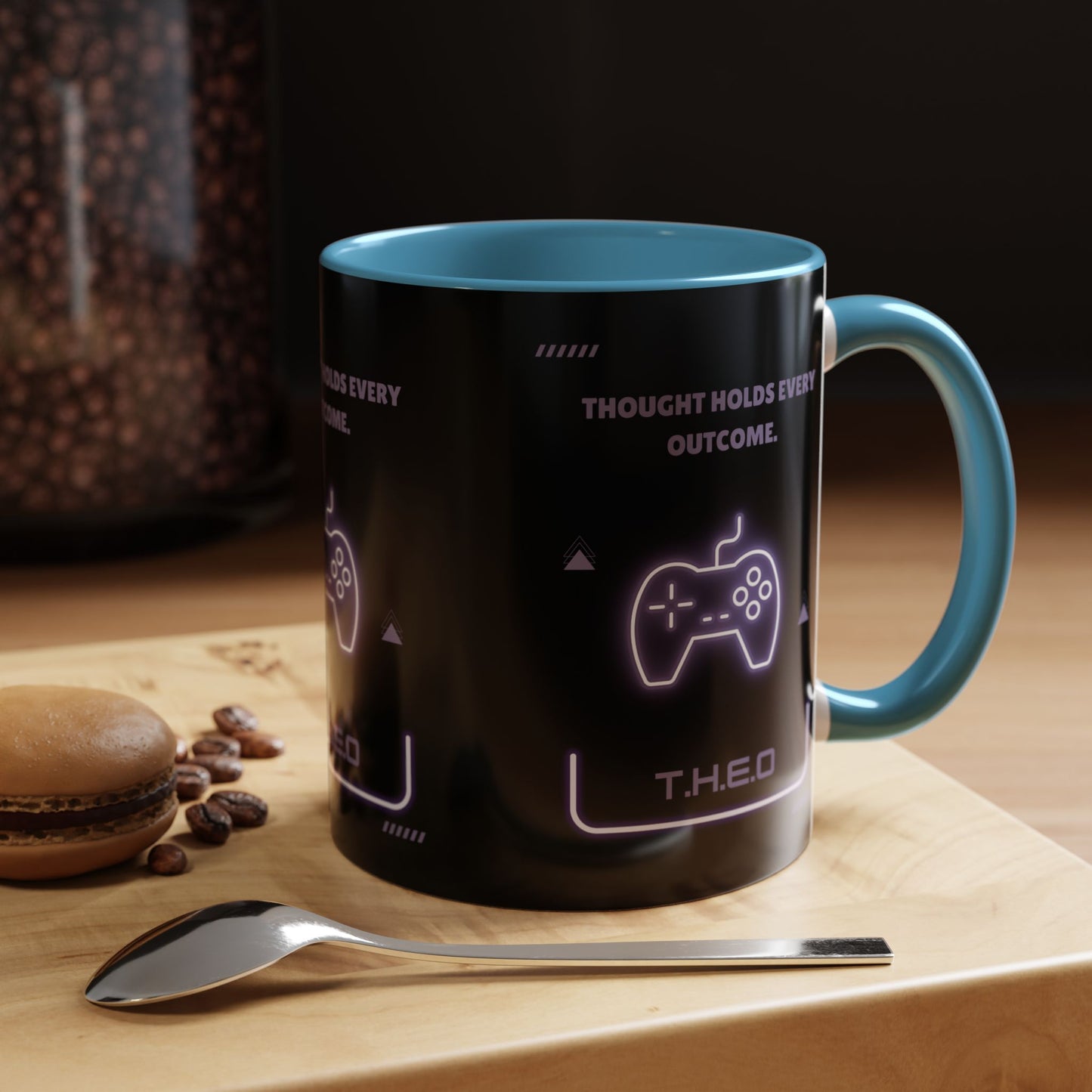 Personalized Initial Game Controller Accent Coffee Mug
