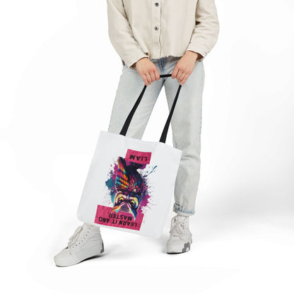 Personalized Initial Quote Owl Canvas Tote Custom Name