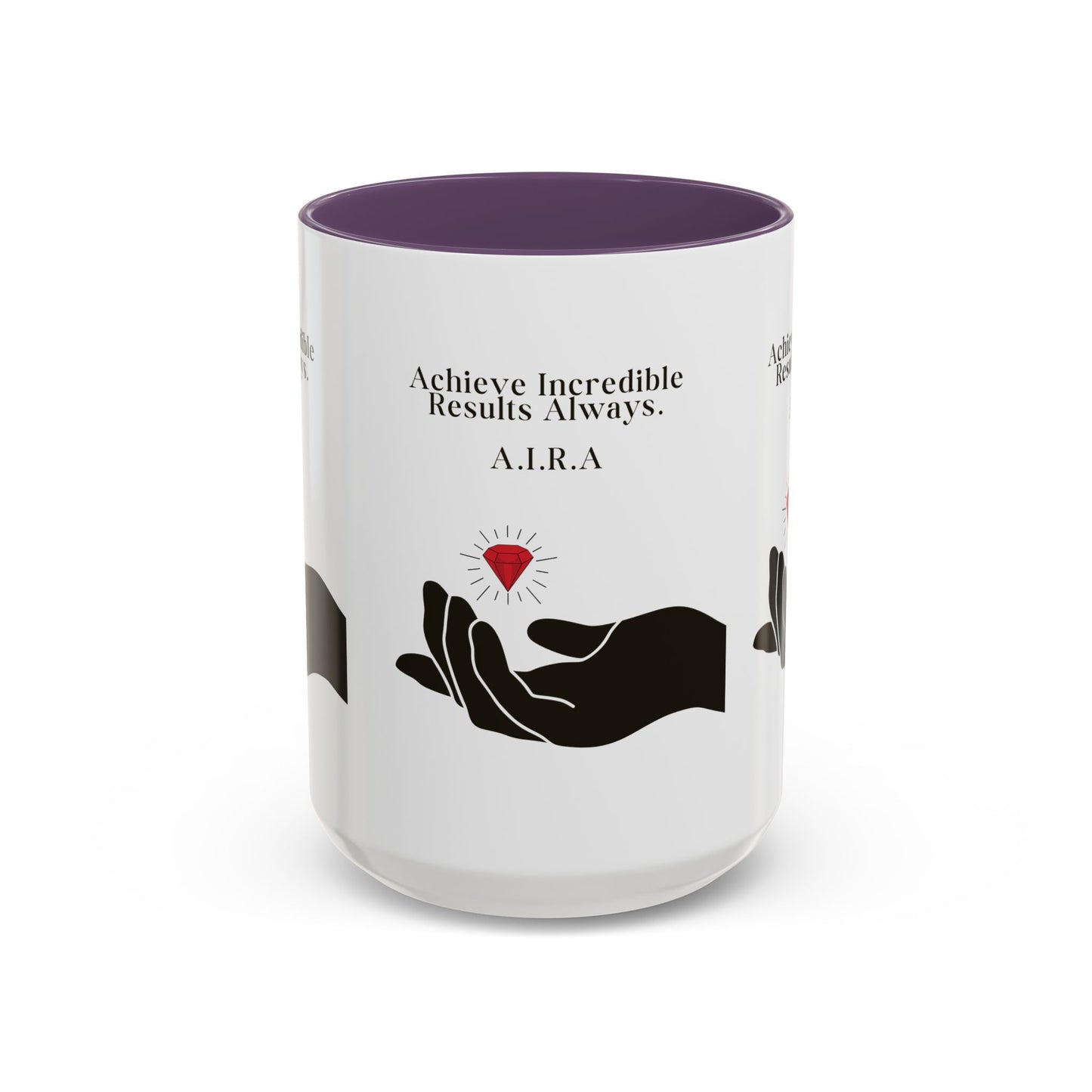 Personalized Initial Hand and Gem Accent Coffee Mug