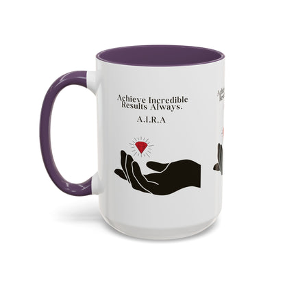 Personalized Initial Hand and Gem Accent Coffee Mug