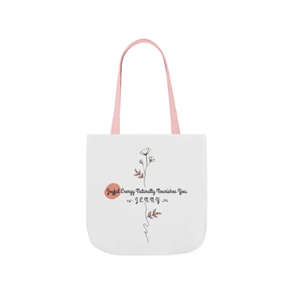 Personalized Initial Quote Floral Minimalist Canvas Tote Custom Name