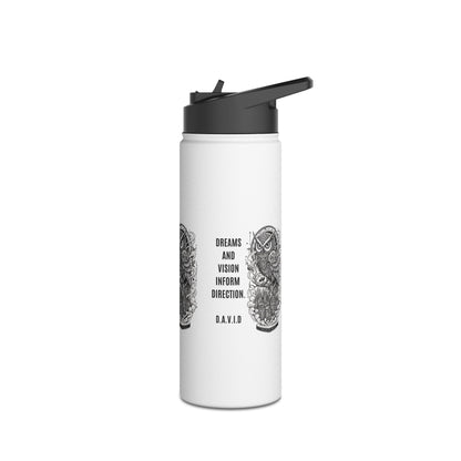 Personalized Initial Quote Owl Vision Stainless Steel Water Bottle