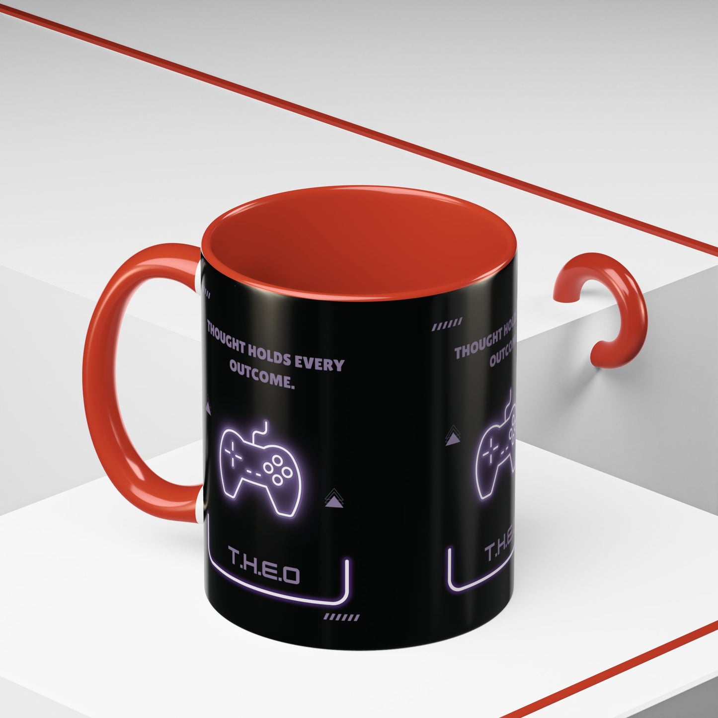 Personalized Initial Game Controller Accent Coffee Mug