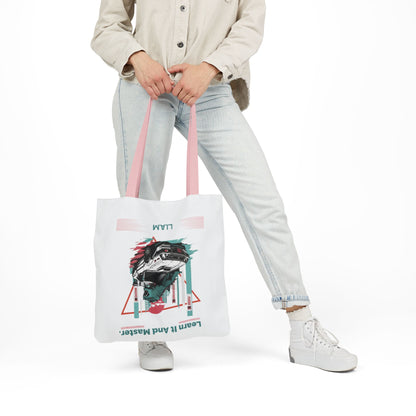 Personalized Initial Quote Dinosaur Car Canvas Tote Custom Name