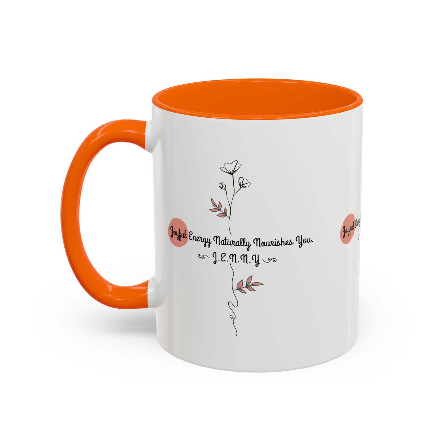 Personalized Initial Floral Minimalist Accent Coffee Mug