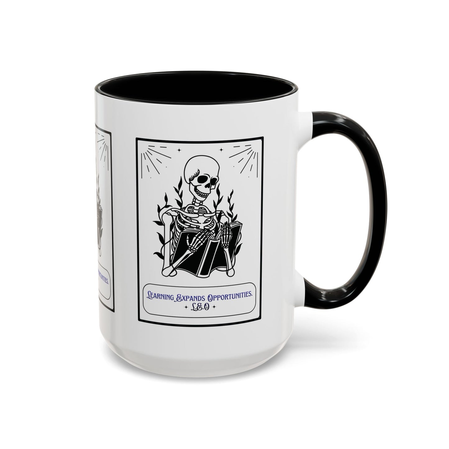 Personalized Initial Skeleton Accent Coffee Mug