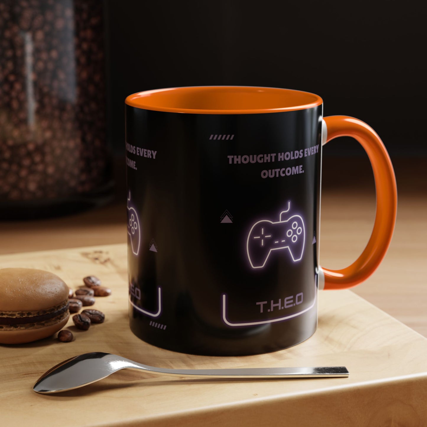 Personalized Initial Game Controller Accent Coffee Mug