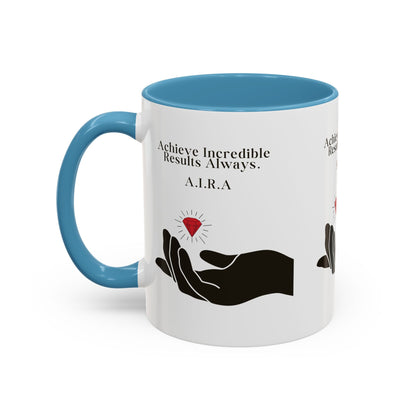 Personalized Initial Hand and Gem Accent Coffee Mug