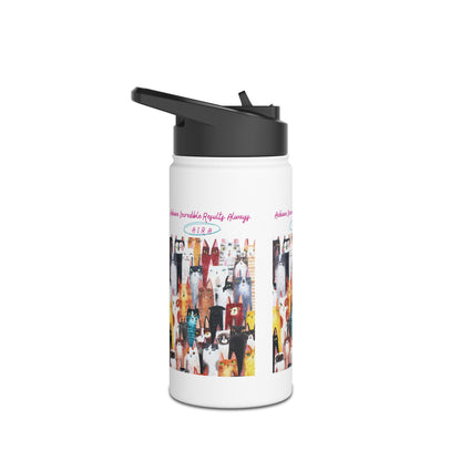 Personalized Initial Quote Cat Collage Stainless Steel Water Bottle