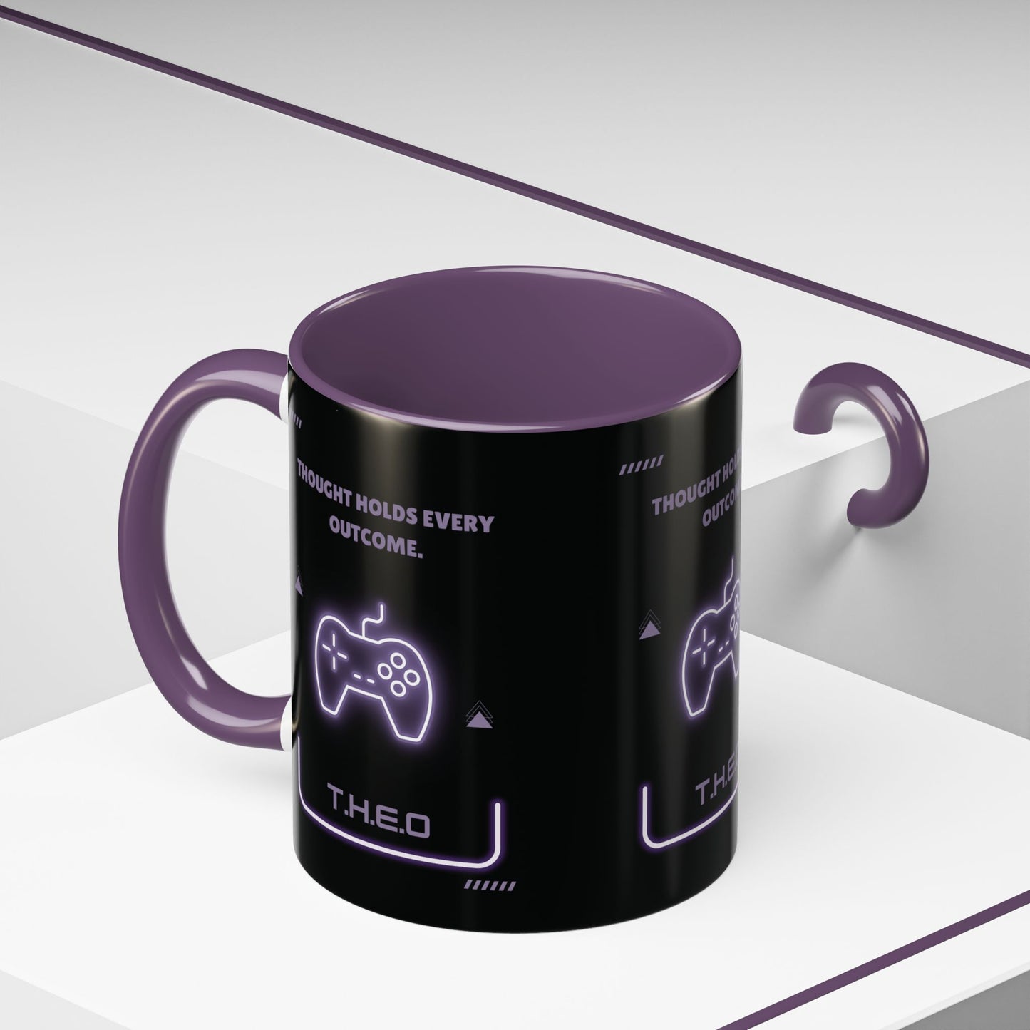 Personalized Initial Game Controller Accent Coffee Mug