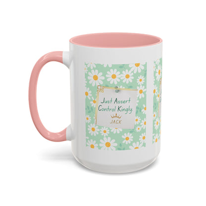Personalized Floral Message Accent Coffee Mug