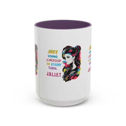 Personalized Vintage Girl Accent Coffee Mug