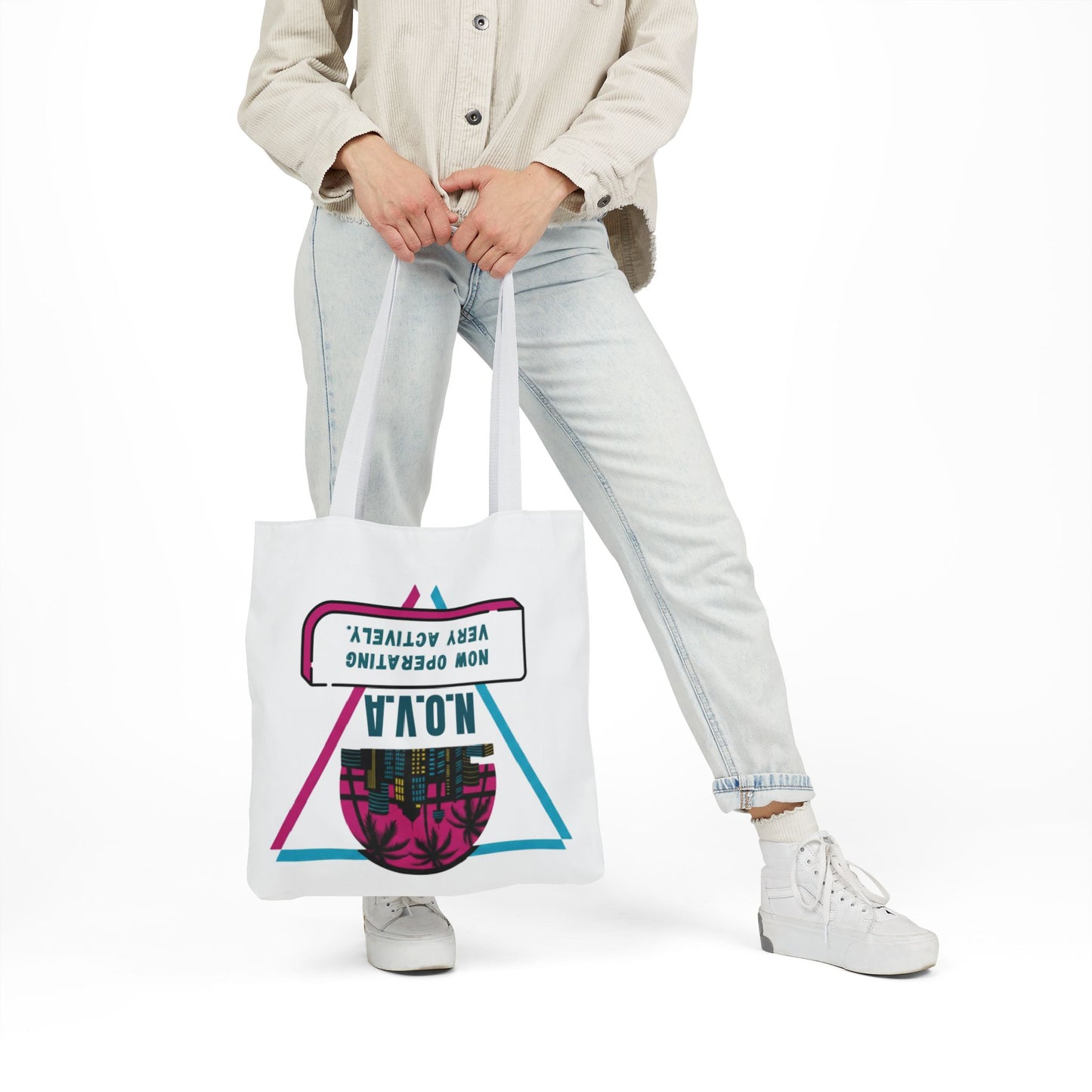 Personalized Initial Quote Building View Canvas Tote Custom Name